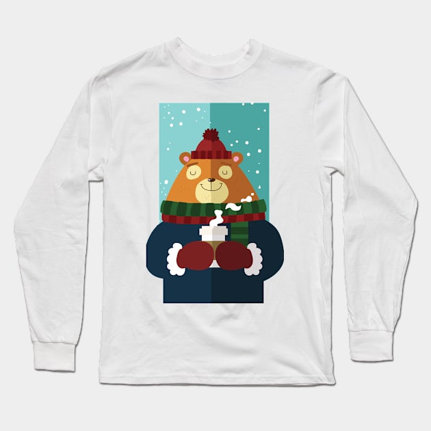 Bear and Chocolate. Long Sleeve T-Shirt by eldoodleninja